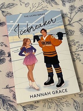 Icebreaker by Hannah Grace — Orange & Navy Hockey Cover